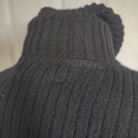 Peruvian Connection Turtleneck Womens L Black Baby Alpaca Bolivia Luxury - Picture 9 of 11